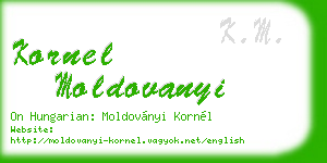 kornel moldovanyi business card