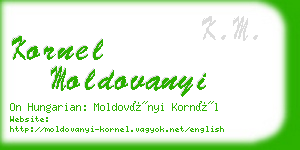 kornel moldovanyi business card